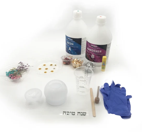 DIY Resin Covered Jar with Lid for Honey, Sugar, Candy, Small Office Supplies Party Kits