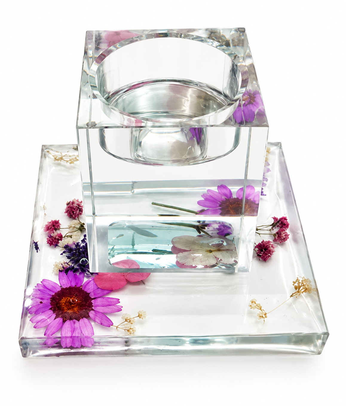 DIY Resin Tealight Holder With Glass or Crystal Holder Kits