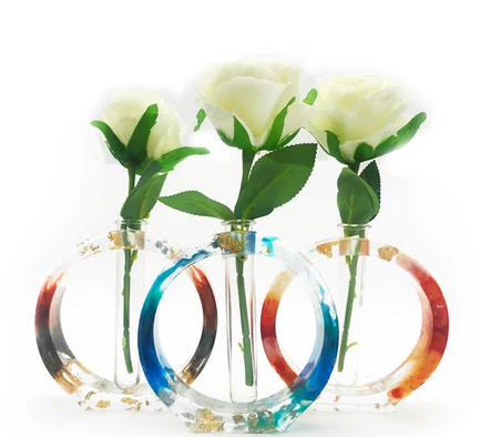 DIY Resin Single Vase With Flower Party Kits