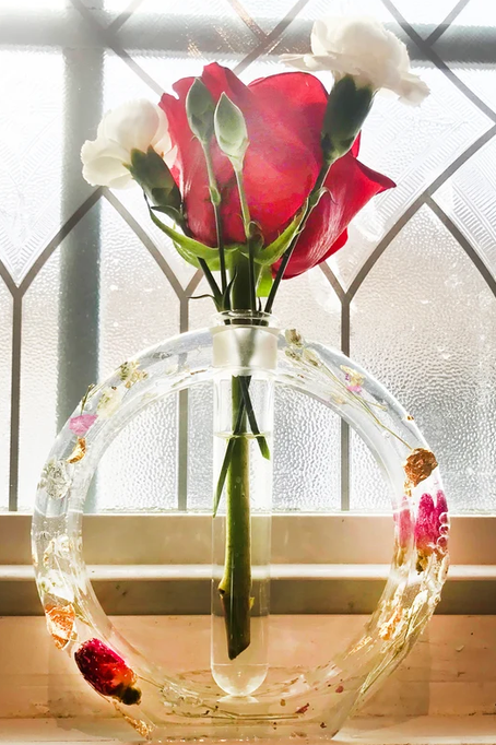 DIY Resin Single Vase With Flower Party Kits